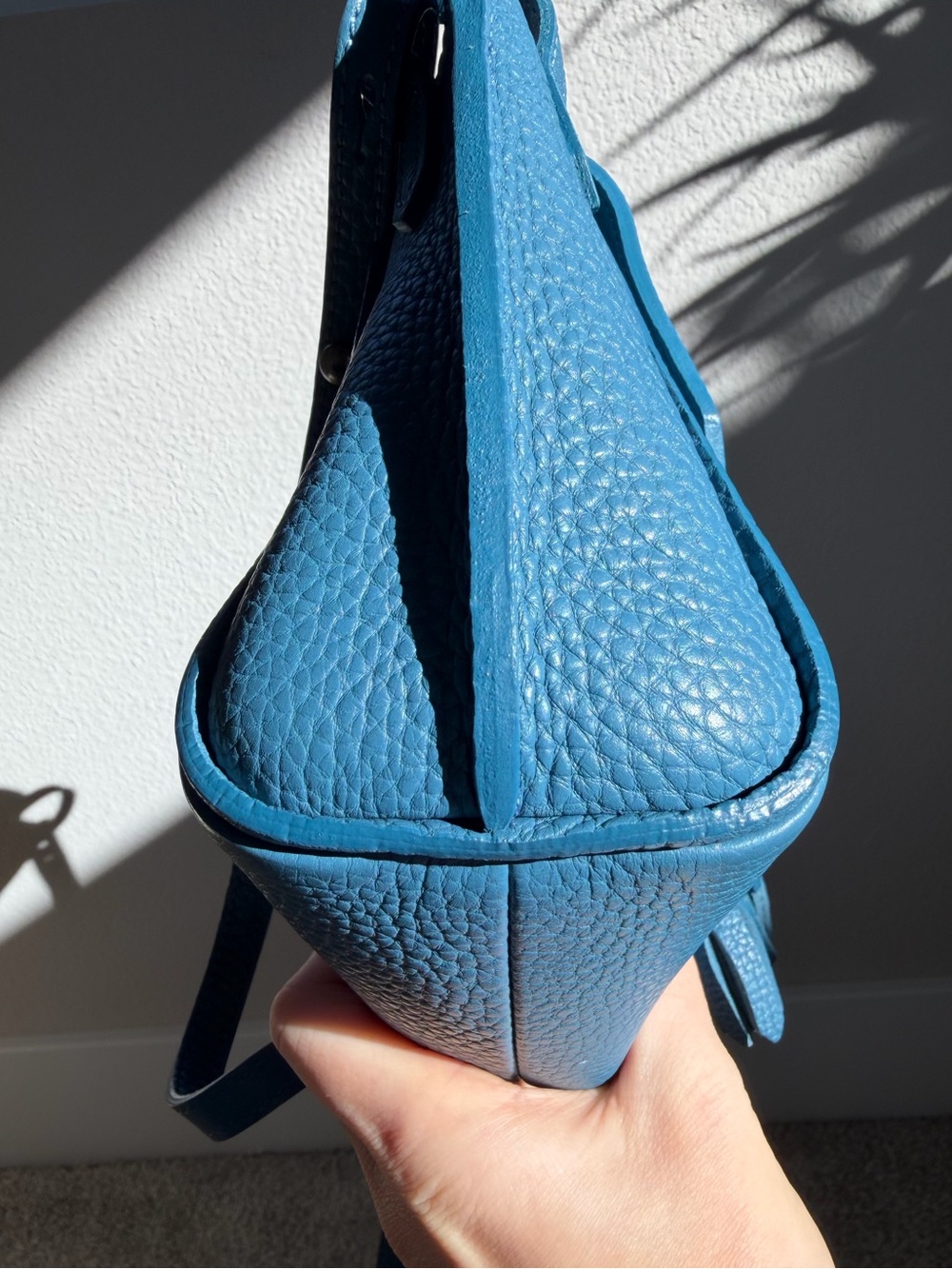 Longchamp Pénélope Leather Crossbody Bag - Pilot Blue - Picture 8 of 11